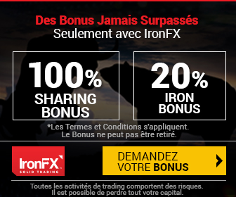 Avis IronFX - Bonus 100% premier dépôt promotion